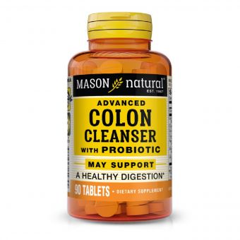 Очищення і Детокс з пробіотиками, Advanced Colon Cleanser With Probiotic, Mason Natural, 90 таблеток