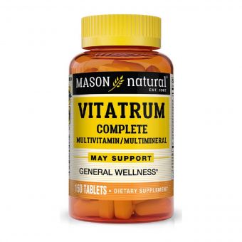 Повний комплекс Мультивітамінів і Мінералів, Vitatrum Complete Multivitamin & Multimineral, Mason Natural, 150 таблеток