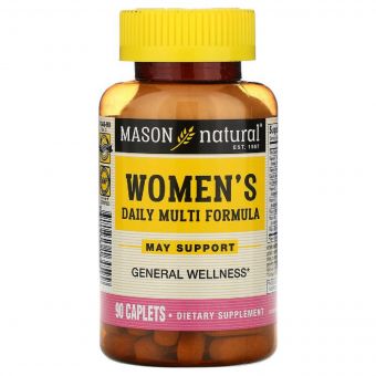 Мультіформула для жінок, Women's Daily Multi Formula, Mason Natural, 90 капсул