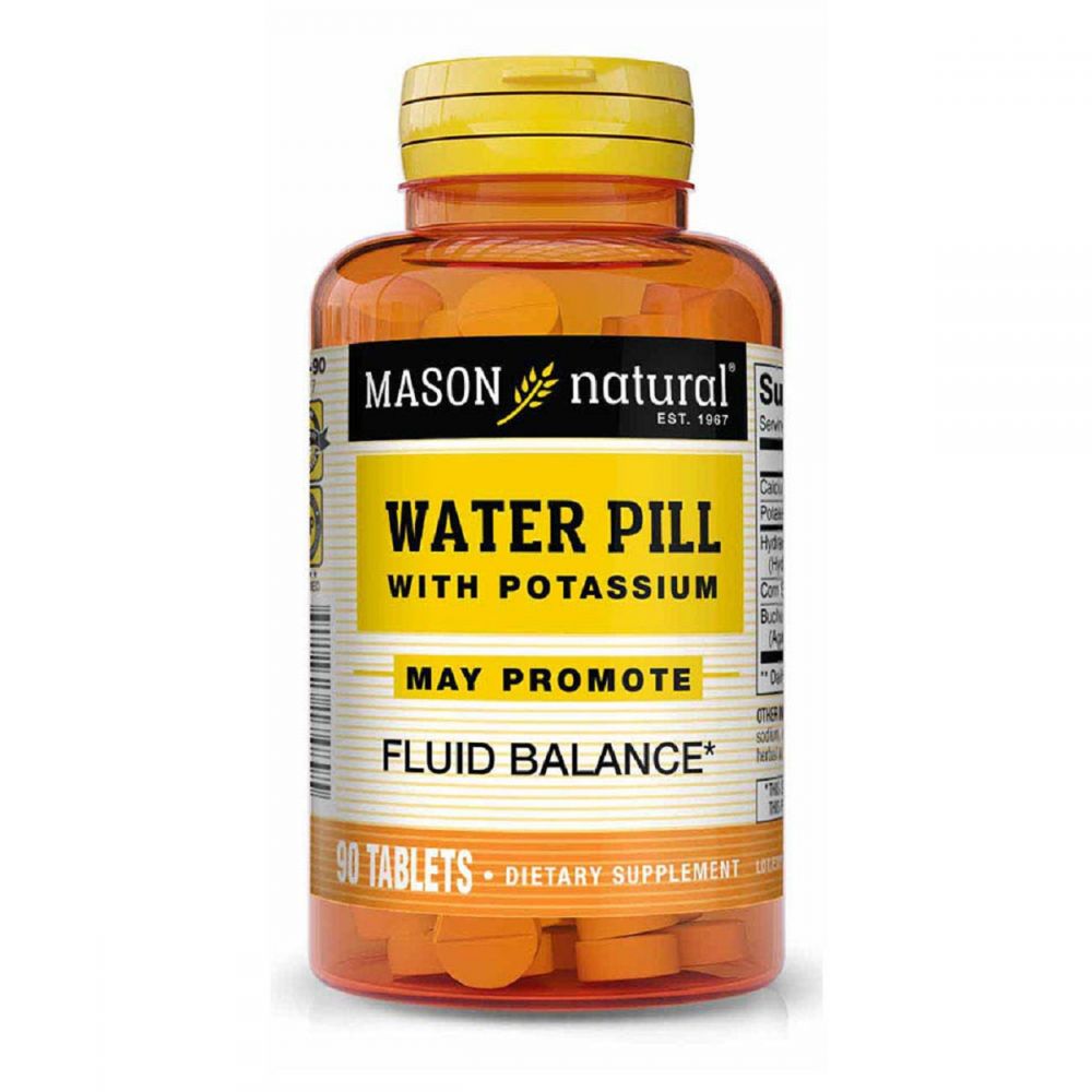 Сечогінні пігулки з калієм, Water Pill With Potassium, Mason Natural, 90 пігулок