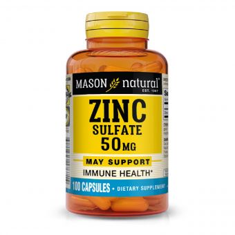 Цинку Сульфат 50 мг, Zinc Sulfate, Mason Natural, 100 капсул