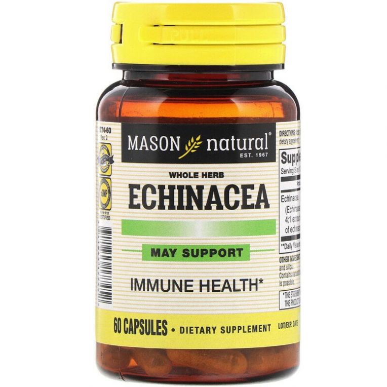 Ехінацея, Echinacea, Mason Natural, 60 капсул
