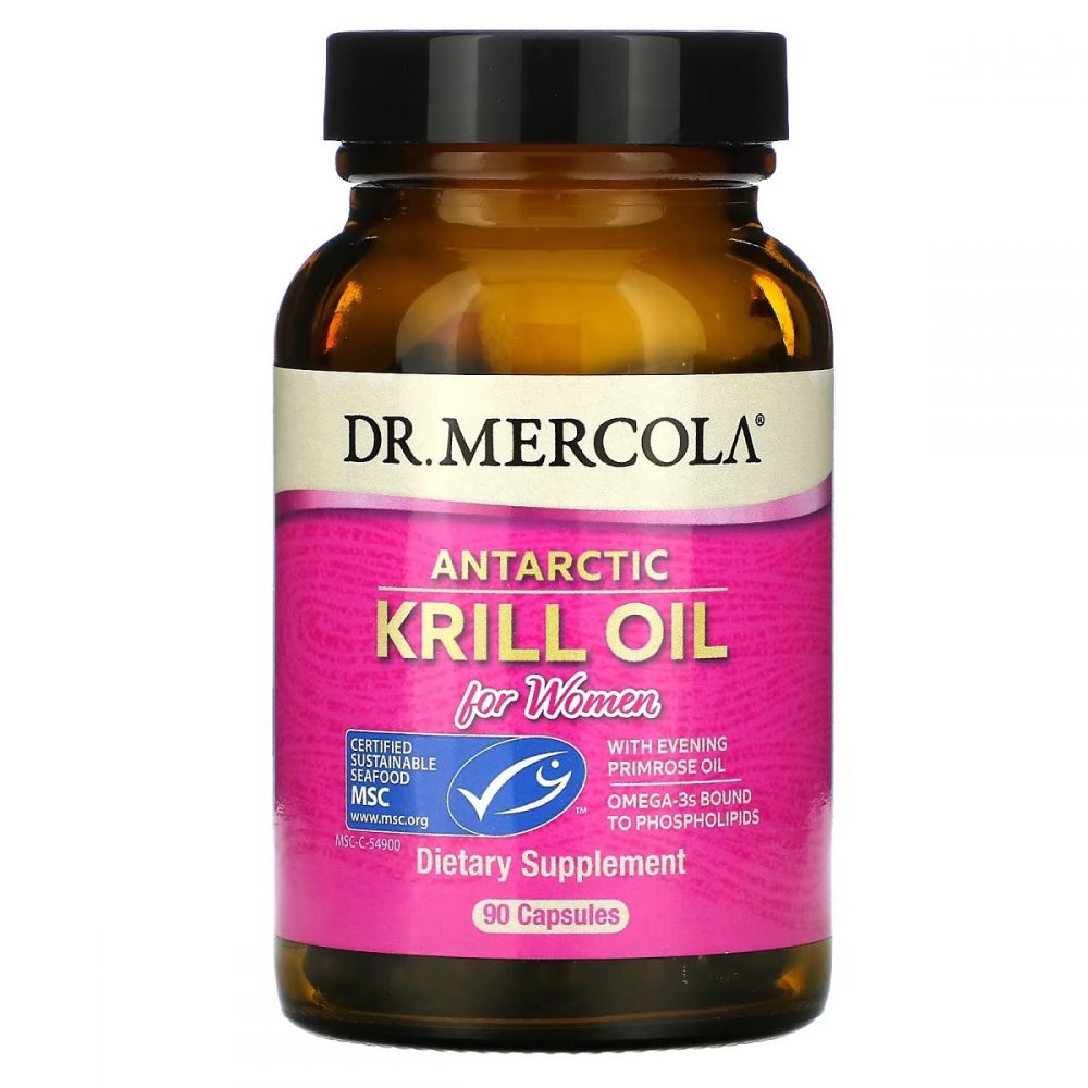 Масло антарктичного крилю для жінок, Antarctic Krill Oil for Women, Dr. Mercola, 90 капсул