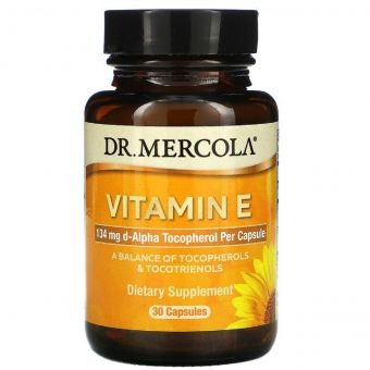 Вітамин E, Vitamin E, Dr. Mercola, 30 капсул