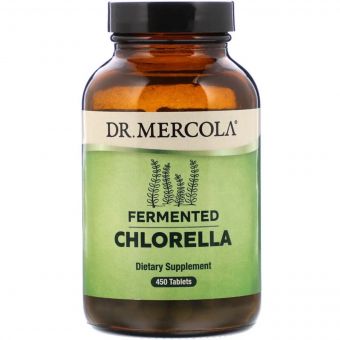 Ферментована Хлорелла, Fermented Chlorella, Dr. Mercola, 450 таблеток