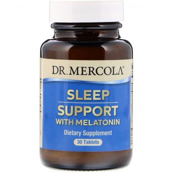 Підтримка сну з мелатоніном, Sleep Support with Melatonin, Dr. Mercola, 30 таблеток