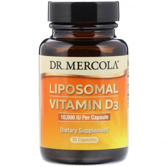 Вітамін D3 Ліпосомальний, 10000 МО, Liposomal Vitamin D3, Dr. Mercola, 30 капсул