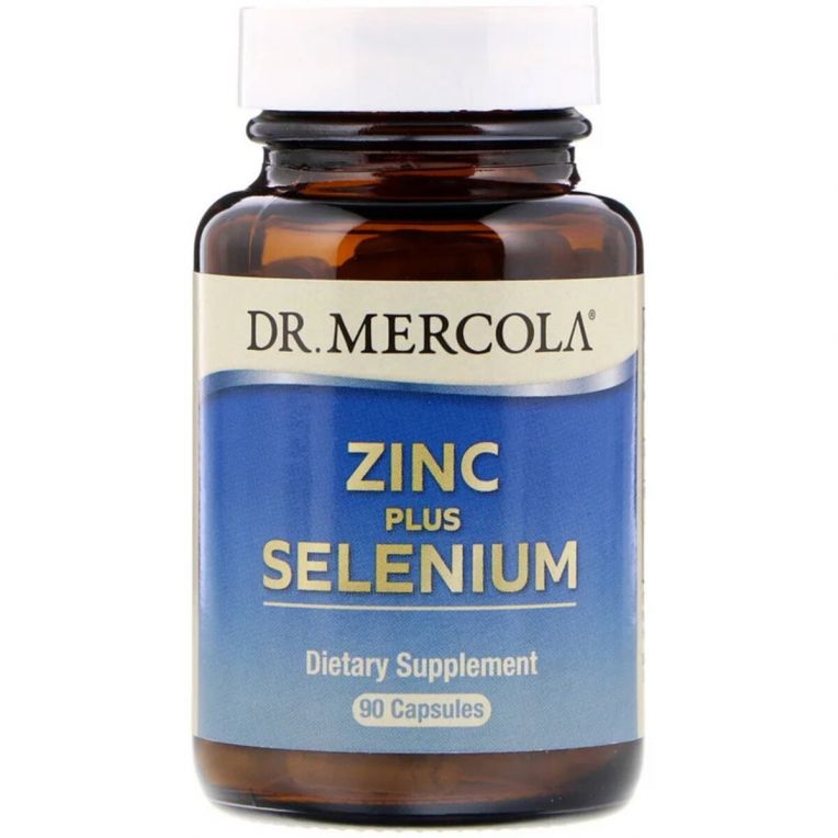 Цинк и Селен, Zinc plus Selenium, Dr. Mercola, 90 капсул