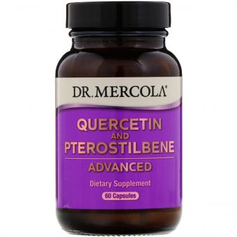 Кверцетин і Птеростільбен, Quercetin and Pterostilbene Advanced, Dr. Mercola, 60 капсул