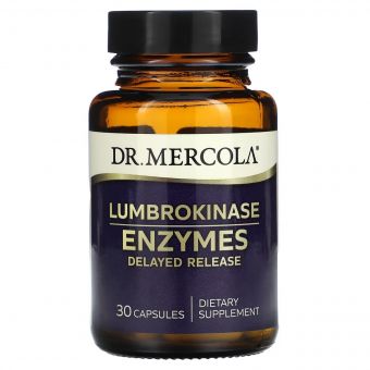 Ферменти для травлення білка, Люмброкіназа, Lumbrokinase Enzymes, Dr. Mercola, 30 капсул