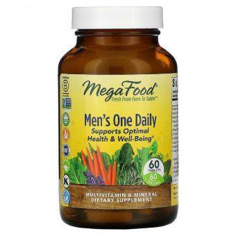 Мультивітаміни для чоловіків, Men&apos;s One Daily, MegaFood, 60 таблеток