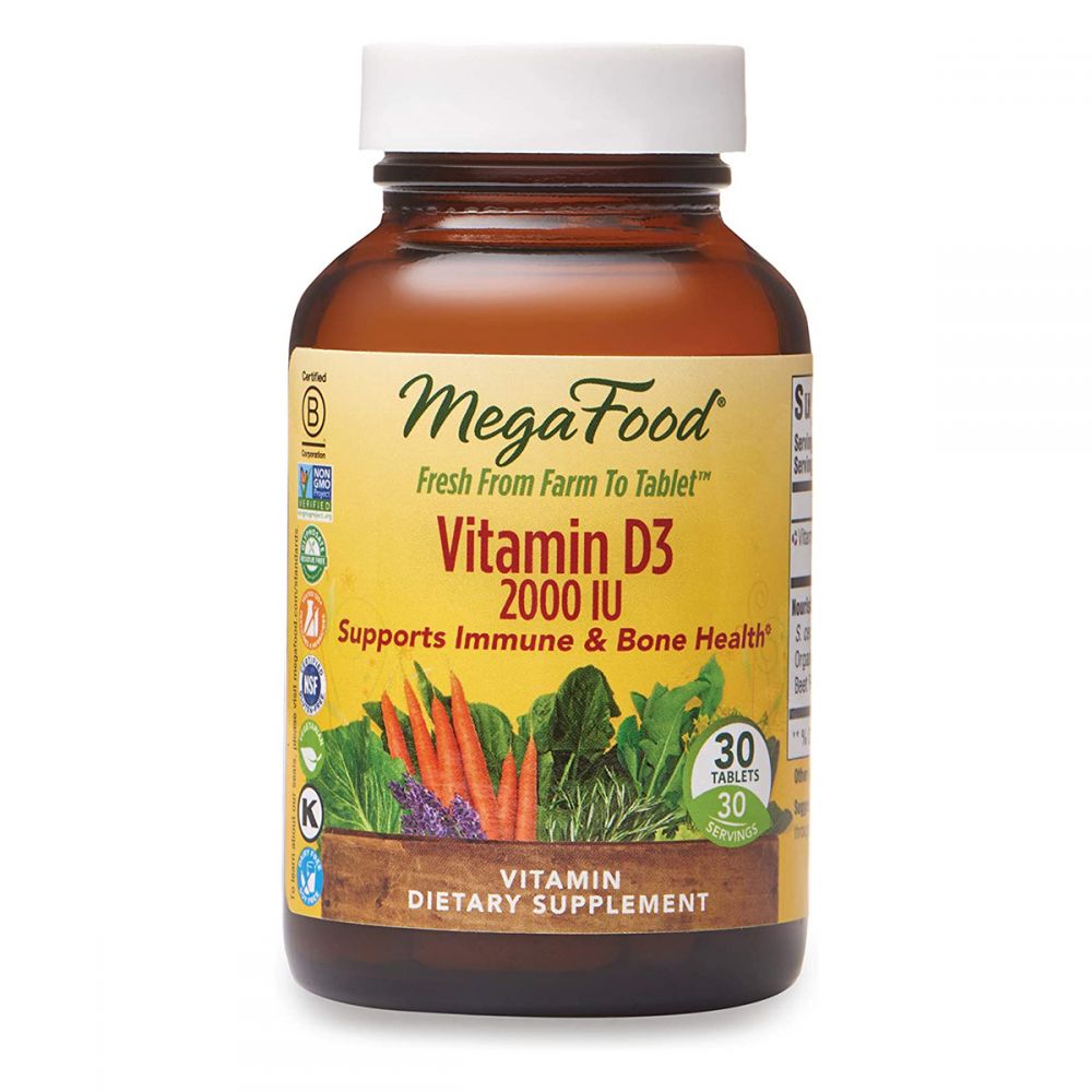 Вітамін D3 2000 IU, Vitamin D3, MegaFood, 30 таблеток