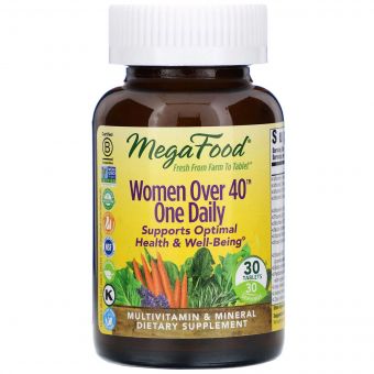 Мультивітаміни для жінок 40+, Women Over 40 One Daily, MegaFood, 30 таблеток