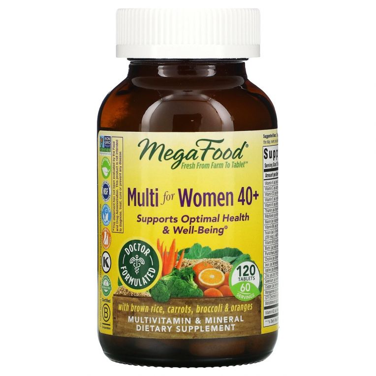 Мультивітаміни для жінок 40+, Multi for Women 40+, MegaFood, 120 таблеток