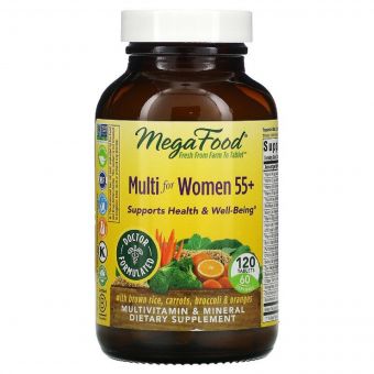 Мультивітаміни для жінок 55+, Multi for Women 55+, MegaFood, 120 таблеток