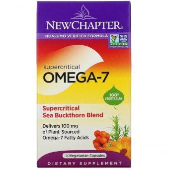 Омега-7, New Chapter, 30 вегетаріанських капсул