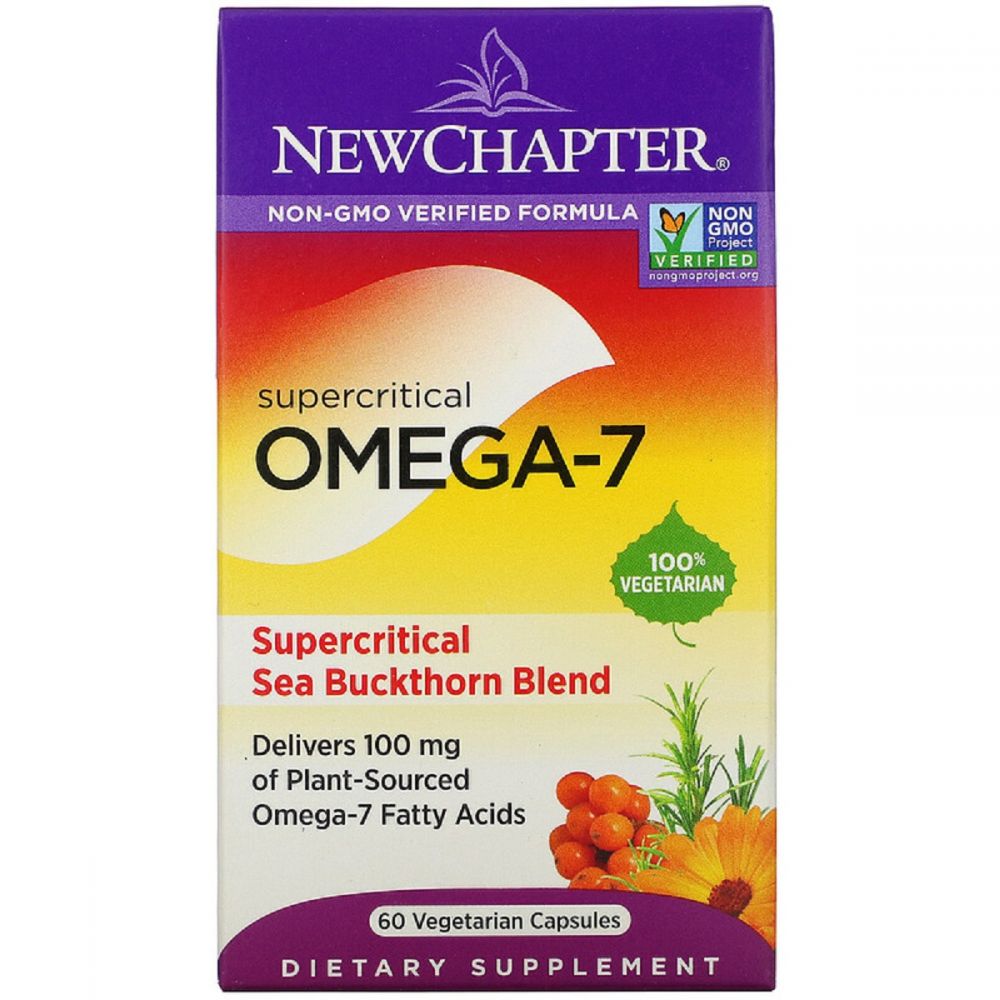 Омега-7, Supercritical Omega-7, New Chapter, 60 вегетаріанських капсул