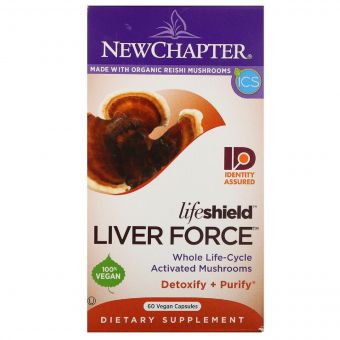 Підтримка Печінки, Lifeshield Liver Force, New Chapter, 60 капсул
