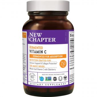 Ферментований Вітамін С, New Chapter Fermented Vitamin C, 60 таблеток