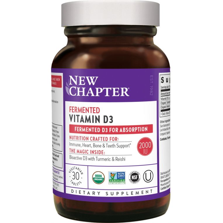 Ферментований вітамін D3, Fermented Vitamin D3, New Chapter, 30 таблеток