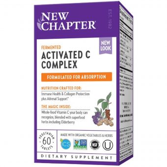 Органічний Комплекс з вітаміном С, New Chapter, 60 вегетаріанських таблеток