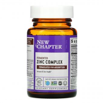 Натуральний харчовий комплекс з цинком, Zinc Food Complex, New Chapter, 60 таблеток
