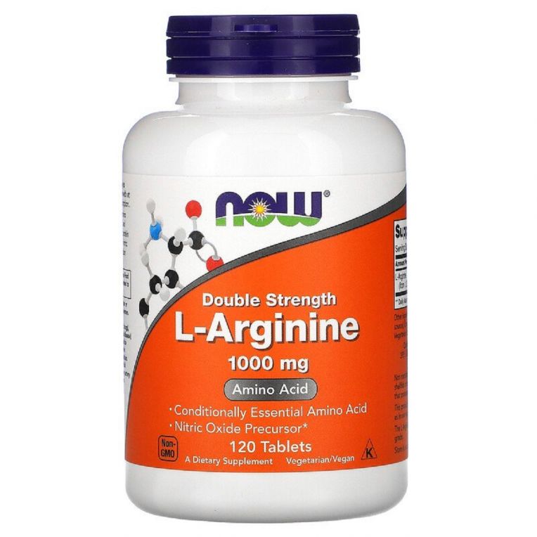 L-Аргінін 1000мг, Now Foods, 120 таблеток