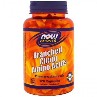 Комплекс Амінокислот з Розгалуженими Ланцюгами, Branched Chain Amino Acids, Now Foods, 120 капсул