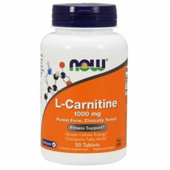 L-Карнітин, 1000 мг, L-Carnitine, Now Foods, 50 таблеток