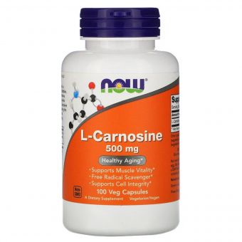 L-Карнозін, L-Carnosine, Now Foods, 500 мг, 100 вегетаріанських капсул