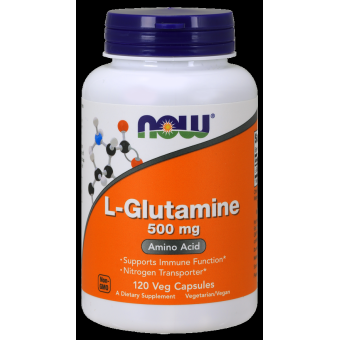 L-Глютамін, 500 мг, Now Foods, 120 вегетаріанських капсул