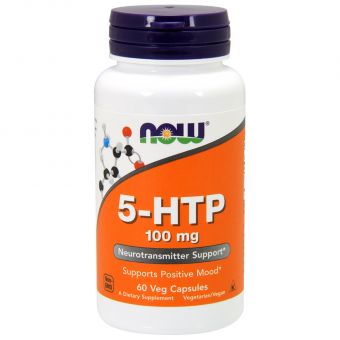 5-HTP (Гідрокситриптофан), 100мг, Now Foods, 60 вегетаріанських капсул