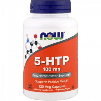 5-HTP (Гідрокситриптофан), 100мг, Now Foods, 120 вегетаріанських капсул