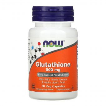 Глутатіон, 500 мг, Glutathione, Now Foods, 30 вегетаріанських капсул