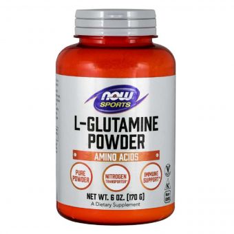 Глютамін в Порошку, L-Glutamine Powder, Now Foods, 170 гр.