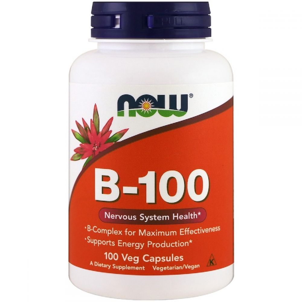 Комплекс B-100, Now Foods, 100 Вегетаріанських Капсул