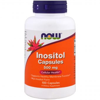 Інозітол (В8), Inositol, Now Foods, 500 мг, 100 вегетаріанських капсул