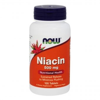 Ніацин (В3) 500мг, Now Foods, 100 таблеток