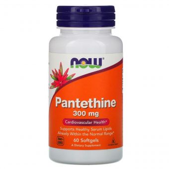 Пантетін, Pantethine, Now Foods, 300 мг, 60 желатинових капсул