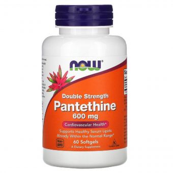 Пантетін, Pantethine, Now Foods, 600 мг, 60 желатинових капсул