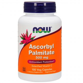 Аскорбіл Пальмітат, Ascorbyl Palmitate, Now Foods, 500 мг, 100 вегетаріанських капсул