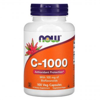 Вітамін C-1000, Vitamin C-1000, Now Foods, 100 вегетаріанських капсул