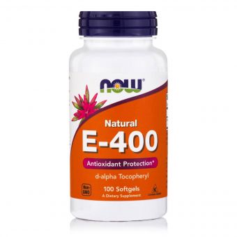 Вітамін E, Е-400, Now Foods, 100 желатинових капсул