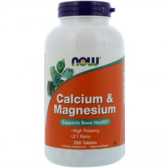 Кальцій та Магній, Calcium & Magnesium, Now Foods, 250 Таблеток