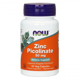 Цинк Піколинат, Zinc Picolinate, Now Foods, 50 мг, 60 Вегетаріанских Капсул