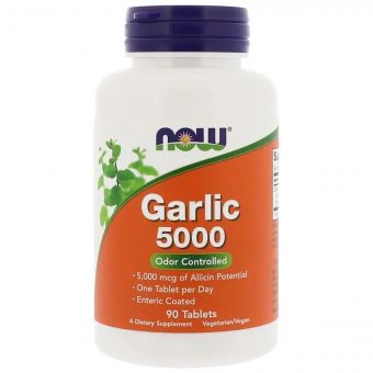 Часник 5000 мг, Now Foods, Garlic 5000, 90 таблеток