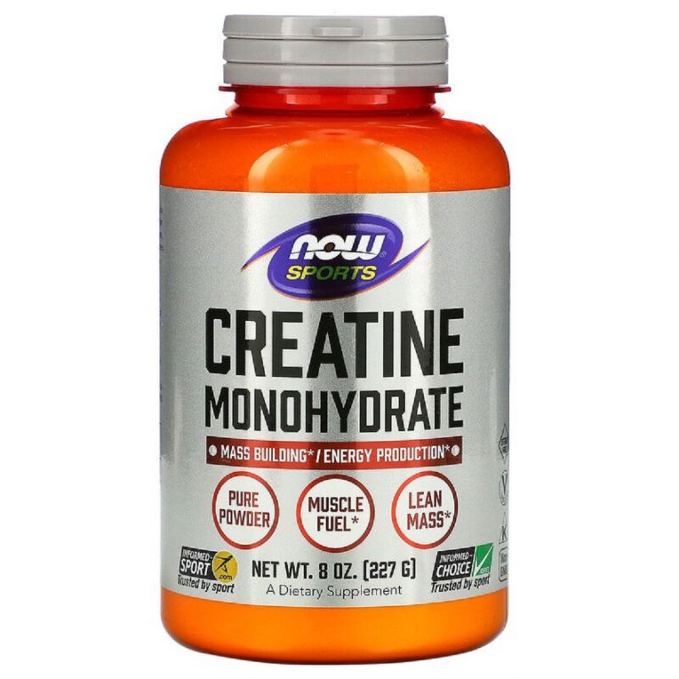 Креатин моногідрат, Creatine Monohydrate, Now Foods, порошок 227 гр