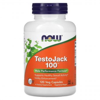Репродуктивне Здоров'я Чоловіків ТестоДжек, TestoJack 100, Now Foods, 120 капсул