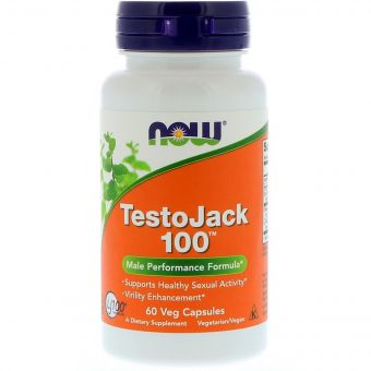 Репродуктивне Здоров'я Чоловіків ТестоДжек, TestoJack 100, Now Foods, 60 капсул