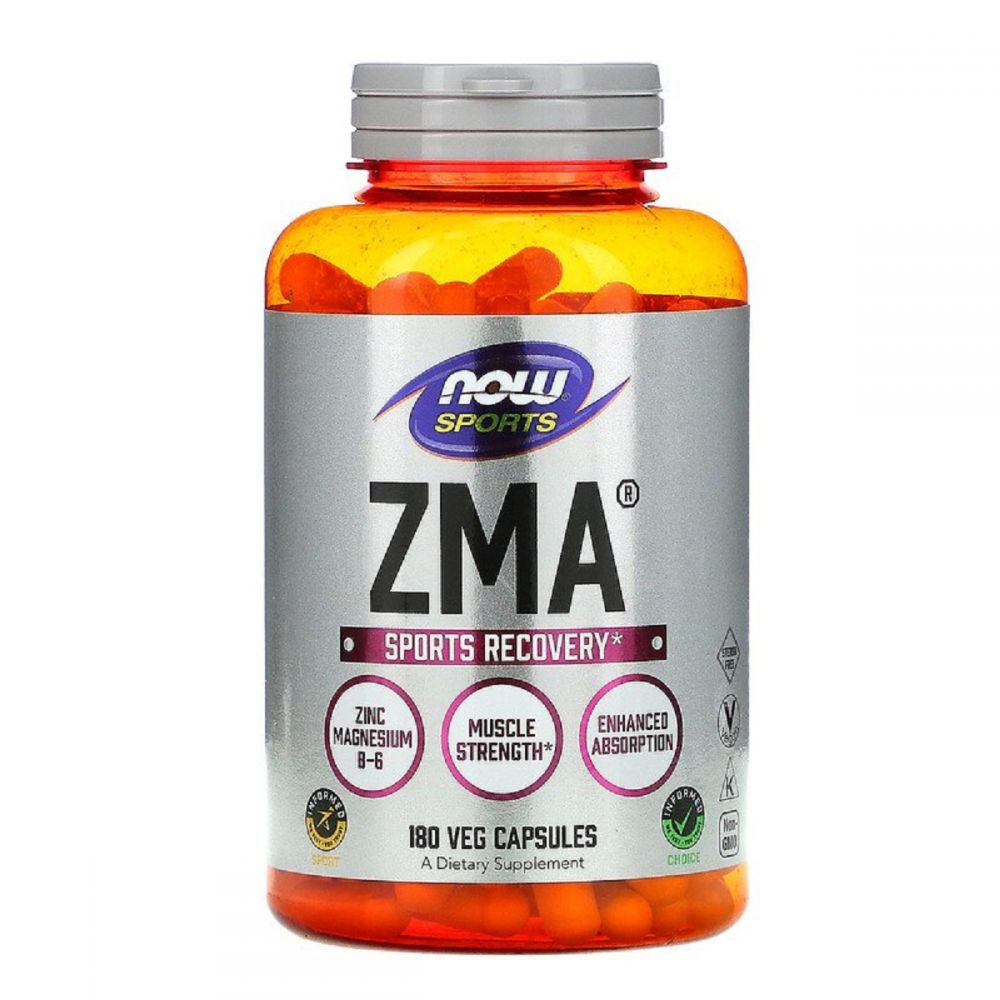 Спортивне Відновлення після тренування, ZMA, Now Foods, 180 капсул